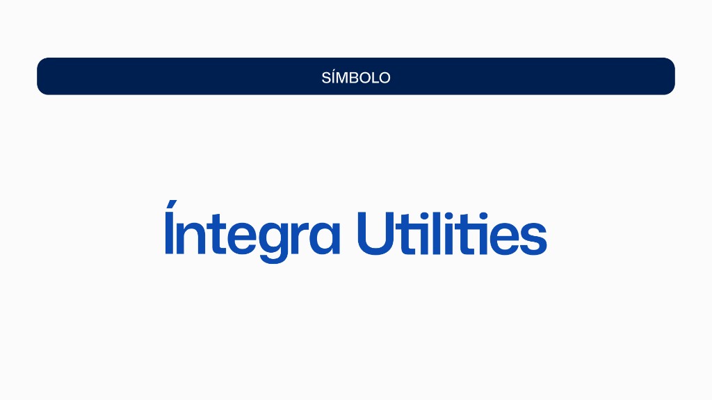 Lettering Íntegra Utilities sin el símbolo