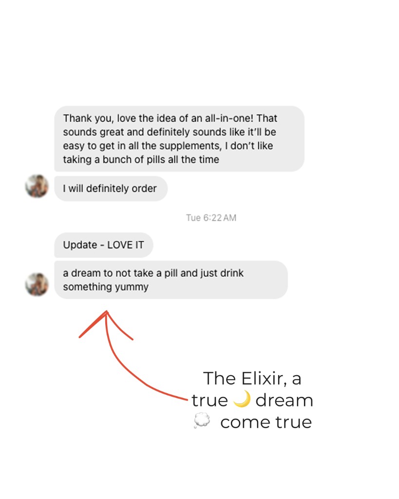 Marea Wellness, Elixir customer testimonial