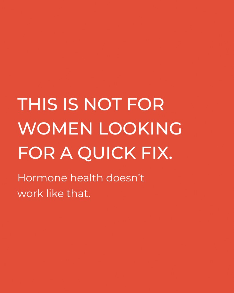 Marea Wellness, Not for women looking for a quick fix