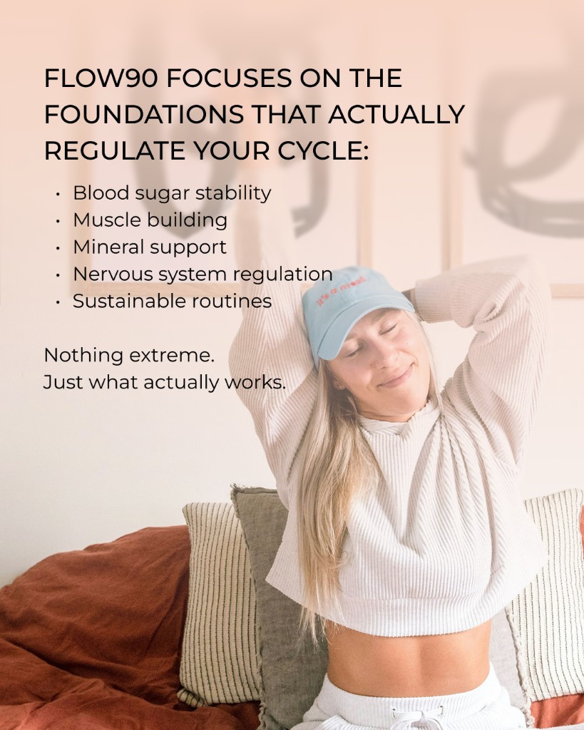 Marea Wellness, I built FLOW90 after watching the same cycle