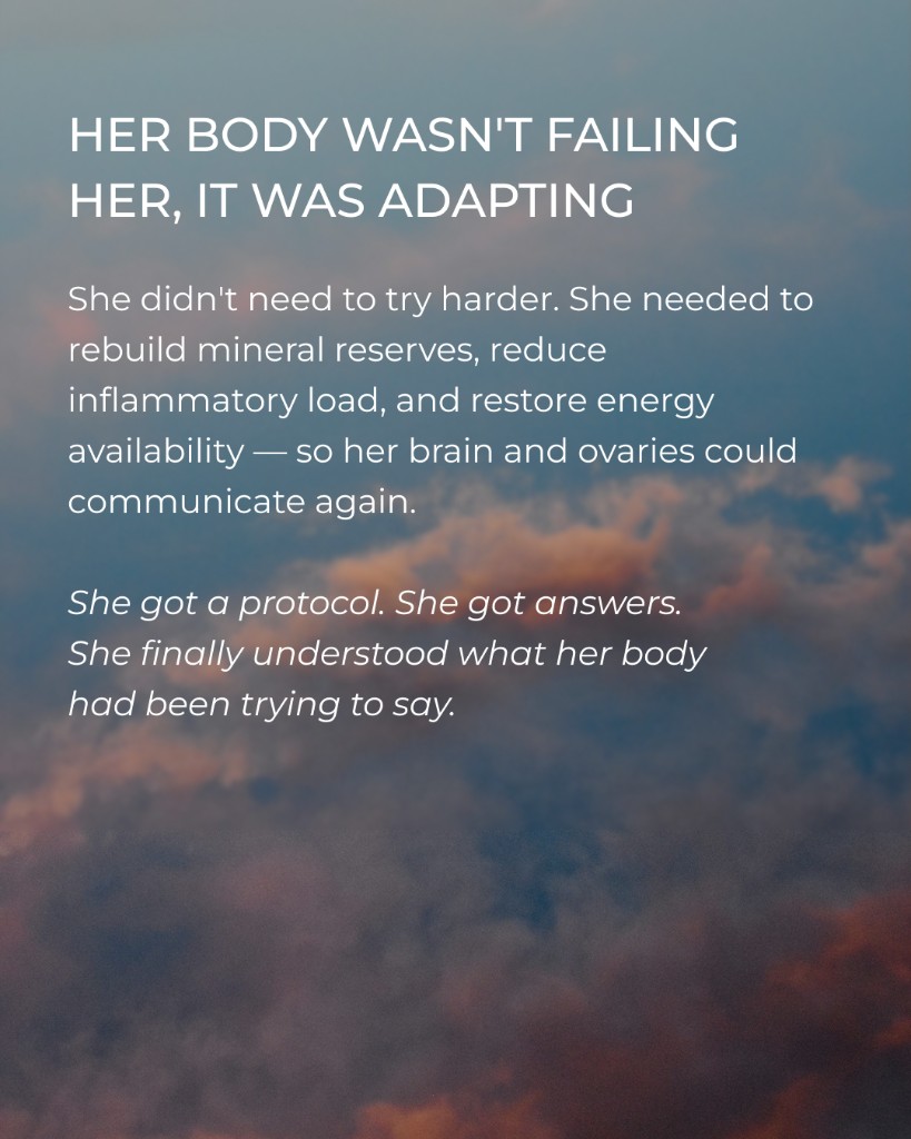 Marea Wellness, Her body wasn't failing her