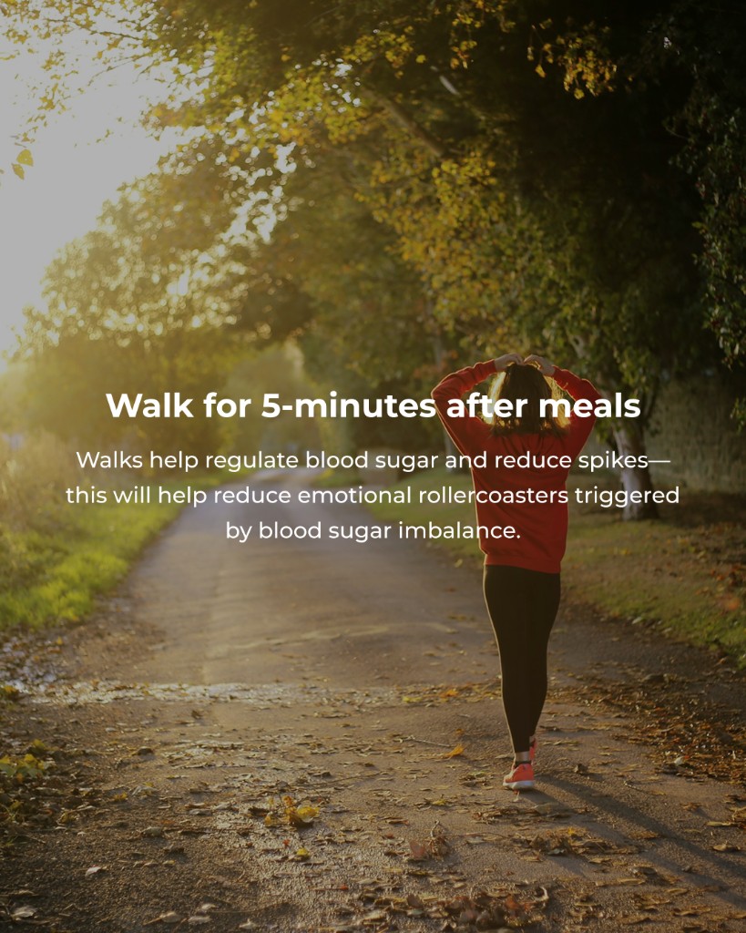 Marea Wellness, Walk for 5 minutes after meals