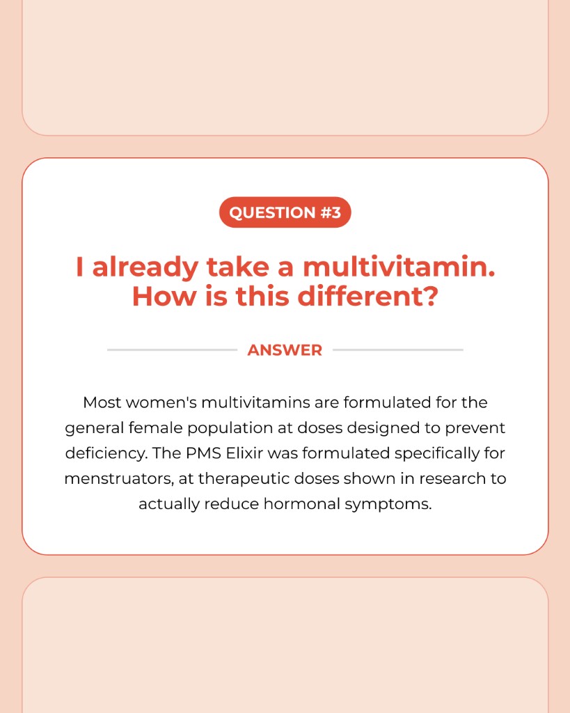 Marea Wellness, FAQ: Already take a multivitamin?