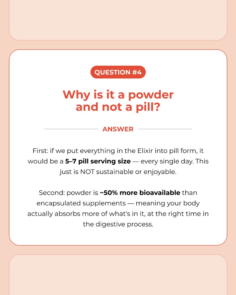Marea Wellness, FAQ: Why powder and not a pill?