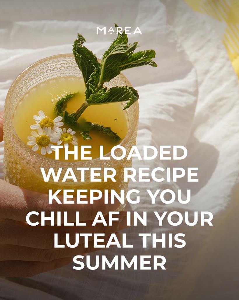 Marea Wellness, Loaded Water recipe for luteal phase