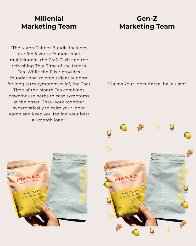 Marea Wellness, Millennial vs Gen-Z marketing, Karen Calmer
